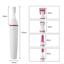 Kit Mini Depilador Elétrico 5 em 1 Portátil, Removedor De Pelos Faciais Corporal Feminina - Plástico e aço Tamanho: 20x10x4cm