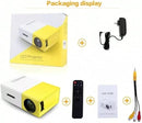 Mini Projetor Portatil YG300, LED, 1080P Full HD, para Ambientes Externos e Filmes HDMI Móvel Compatível Com USB