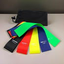 Super Kit 5 Faixas Elásticas Premium, Mini Band Para Exercício Funcional, Pilates, Fisioterapia, Yoga, Fortalecimento Muscular
