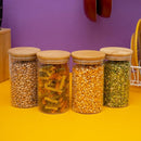 Kits de Potes de Vidro Herméticos com tampas de Bambu, para Alimentos Sempre Frescos e Organizados!