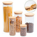 Kits de Potes de Vidro Herméticos com tampas de Bambu, para Alimentos Sempre Frescos e Organizados!