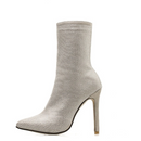 Bota de Salto Alto de Zip Toe Sexy