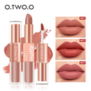 Maquiagem Batom Brilho Labial 2 em 1 Tonalidade Impermeável de Longa Duração