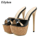 Salto auto artesanal feminino plataforma estilingue - EILYKEN