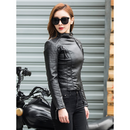 Jaqueta de Couro do Punk do Plutônio Bomber Motocicleta