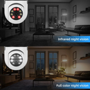 Lâmpada câmera de visão noturna 4x zoom digital 5g wifi e27 vigilância