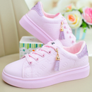 Tênis feminino branco flor de liz