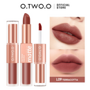 Maquiagem Batom Brilho Labial 2 em 1 Tonalidade Impermeável de Longa Duração