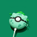 Capa pokémon para apple airpods 1 2 3 airpod pro 3d bulbasaur chaveiro sem fio fone de ouvido bluetooth capa de silicone