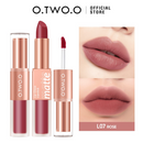 Maquiagem Batom Brilho Labial 2 em 1 Tonalidade Impermeável de Longa Duração