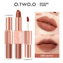 Maquiagem Batom Brilho Labial 2 em 1 Tonalidade Impermeável de Longa Duração