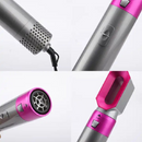 Secador de cabelo 5-em 1 Pente de cabelo elétrico Íon negativo Curler reto Escova Secador de sopro Pente de ar removível Escova Kit Ferramenta