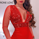Vestido de Festa Vermelho Profundo - RONE LOVC