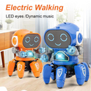 Robô Dançarino com 5 musicas, 7 LEDs e Garras Polvo elétrico .