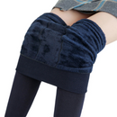 Calça Leggings de inverno para mulheres, veludo de cor sólida, cintura alta