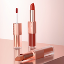 Maquiagem Batom Brilho Labial 2 em 1 Tonalidade Impermeável de Longa Duração