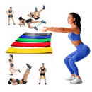 Kit 5 Faixas Elásticas Para Exercícios Multifuncional Yoga Fisioterapia e Treino Academia