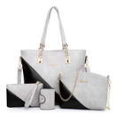 Conjunto de 4 Pcs Bolsa de Ombro + Bolsa Sacola + Carteira + Porta Cartão