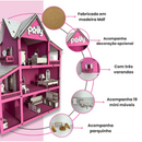 Casinha de Boneca Infantil com Moveis