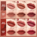 Maquiagem Batom Brilho Labial 2 em 1 Tonalidade Impermeável de Longa Duração