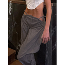 Calça Sweetown Feminina de Cintura Baixa Larga - STREETWEAR