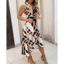 Vestido Feminino Verão Estampado Sem Mangas - TAMANTA