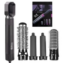 Secador de cabelo 5-em 1 Pente de cabelo elétrico Íon negativo Curler reto Escova Secador de sopro Pente de ar removível Escova Kit Ferramenta