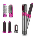 Secador de cabelo 5-em 1 Pente de cabelo elétrico Íon negativo Curler reto Escova Secador de sopro Pente de ar removível Escova Kit Ferramenta