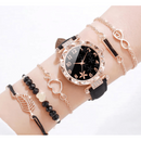 6 pçs/Set moda diamante senhoras relógio Digital