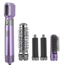Secador de cabelo 5-em 1 Pente de cabelo elétrico Íon negativo Curler reto Escova Secador de sopro Pente de ar removível Escova Kit Ferramenta