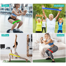 Kit 5 Faixas Elásticas Para Exercícios Multifuncional Yoga Fisioterapia e Treino Academia