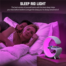Carregador sem fio multifuncional suporte despertador alto-falante app estação de carregamento rápido luz rgb para iphone x 11 12 13 14 samsung