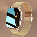 SmartWatch Dourado Design Elegante + Pulseira