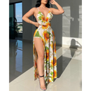 Vestido Feminino Girassol Espaguete Elegante - MARIANNA