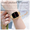 SmartWatch Dourado Design Elegante + Pulseira