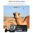 filmadora digital de andoer v12. 1080p. 30mp HD. 16x zoom portátil 3 Polegada. tela de LCD rotativo