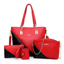 Conjunto de 4 Pcs Bolsa de Ombro + Bolsa Sacola + Carteira + Porta Cartão