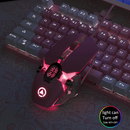 Mouse Gamer ergonômico com fio RGB LED retro iluminado 3200dpi 6 botões