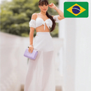 Conjunto de Saia Longa de Chiffon Cropeed - ANNA
