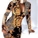 Vestido Estampado de Manga Longa - FLAVIA