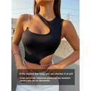 Croppeds Assimétrico Pescoço Sem Mangas Tanque Top Streetwear