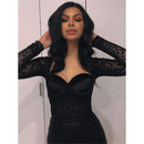 Bodysuit Manga Longa Leopardo Elegante - HELENNA