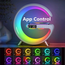 Carregador sem fio multifuncional suporte despertador alto-falante app estação de carregamento rápido luz rgb para iphone x 11 12 13 14 samsung