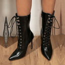Bota de Salto alto Femininas Sexy Bico Pontudo