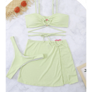 Kit Biquíni Sexy com Amarração Frontal e Detalhes em Renda