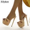 Salto auto artesanal feminino plataforma estilingue - EILYKEN