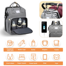 Mochila Cama Portátil (5 in 1)  Perfeita para Viajar com seu Bebê + Carregador Portátil + Garrafa de leite.