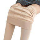 Calça Leggings de inverno para mulheres, veludo de cor sólida, cintura alta
