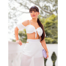 Conjunto de Saia Longa de Chiffon Cropeed - ANNA