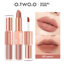 Maquiagem Batom Brilho Labial 2 em 1 Tonalidade Impermeável de Longa Duração